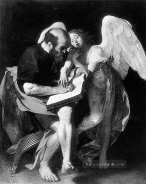 st sebastian Ölbilder verkaufen - St Matthäus und der Engel Caravaggio